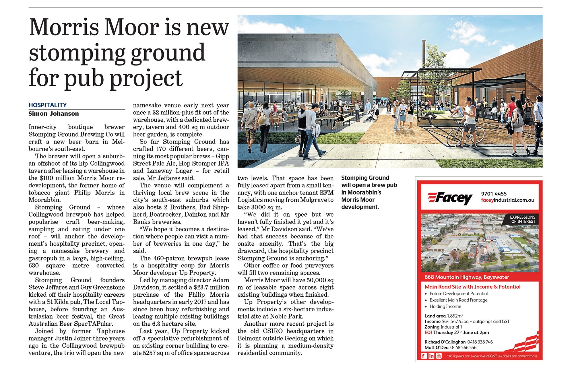 Morris Moor is new stomping ground for pub project
