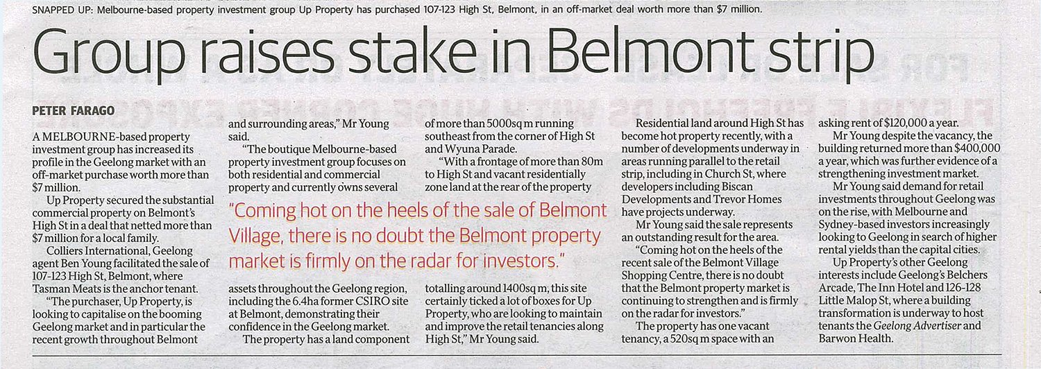 Group raises stake in Belmont strip